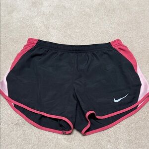 Nike Women's Black and Pink Athletic Shorts
